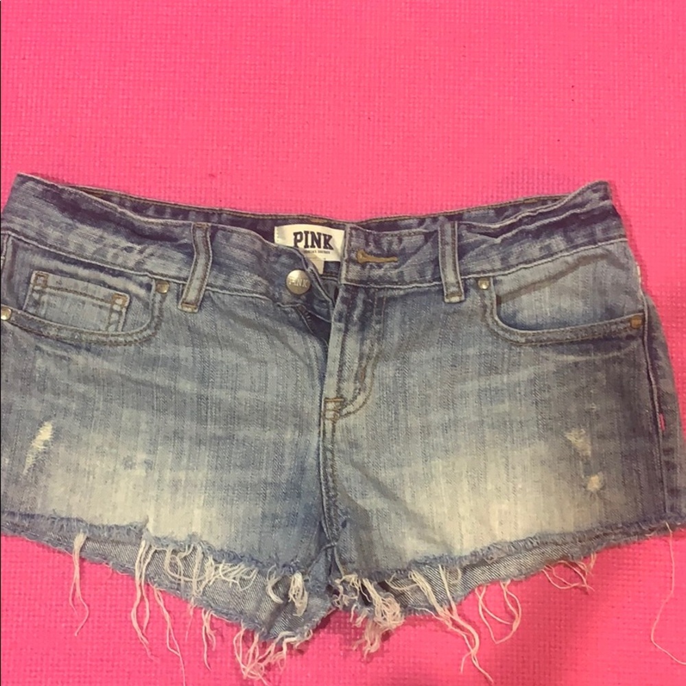 PINK jean shorts